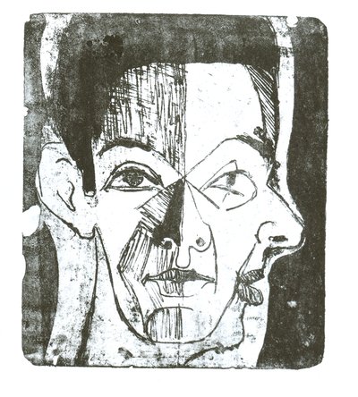 Head Study by Ernst Ludwig Kirchner